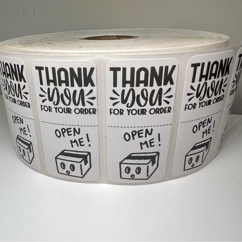 Set of 100 - Thank you / Open Me Seal Adhesive Packaging Label Stickers  new - Picture 9 of 12